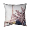 Begin Home Decor 20 x 20 in. Paris & Eiffel Scene-Double Sided Print Indoor Pillow 5541-2020-ST54-1